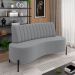 Sofá Living Decorativo 2 Lugares 1,60M Katara Pés de Ferro Veludo Cinza G33 - Gran Belo