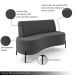 Sofá Living Decorativo 2 Lugares 1,60M Katara Pés de Ferro Veludo Grafite G33 - Gran Belo