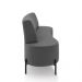 Sofá Living Decorativo 2 Lugares 1,60M Katara Pés de Ferro Veludo Grafite G33 - Gran Belo