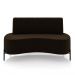 Sofá Living Decorativo 2 Lugares 1,60M Katara Pés de Ferro Veludo Marrom G33 - Gran Belo