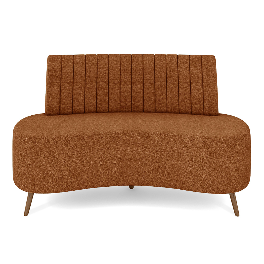 Sofá Living Decorativo 2 Lugares 1,60M Katara Terracota Bouclê G33 - Gran Belo