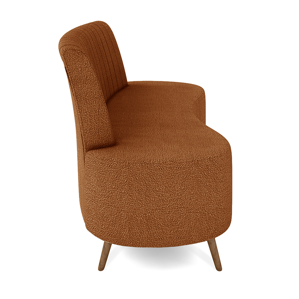 Sofá Living Decorativo 2 Lugares 1,60M Katara Terracota Bouclê G33 - Gran Belo