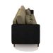 Sofá Living Montecarlo 2 Lugares Bipartido 172cm Pés em Madeira Veludo/PU Castor/Preto G33 - Gran Belo