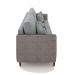 Sofá Living Montecarlo 2 Lugares Bipartido 172cm Pés em Madeira Veludo/PU Cinza G33 - Gran Belo