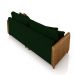 Sofá Living Montecarlo 2 Lugares Bipartido 172cm Pés em Madeira Veludo/PU Verde/Caramelo G33 - Gran Belo