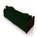 Sofá Living Montecarlo 2 Lugares Bipartido 172cm Pés em Madeira Veludo/PU Verde/Marrom G33 - Gran Belo