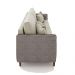 Sofá Living Montecarlo 2 Lugares Bipartido 192cm Pés em Madeira Veludo/PU Bege/Cinza G33 - Gran Belo