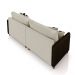Sofá Living Montecarlo 2 Lugares Bipartido 192cm Pés em Madeira Veludo/PU Bege/Marrom G33 - Gran Belo