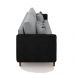 Sofá Living Montecarlo 2 Lugares Bipartido 192cm Pés em Madeira Veludo/PU Cinza/Preto G33 - Gran Belo