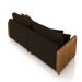 Sofá Living Montecarlo 2 Lugares Bipartido 192cm Pés em Madeira Veludo/PU Marrom/Caramelo G33 - Gran Belo