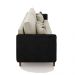 Sofá Living Montecarlo 2 Lugares Bipartido 212cm Pés em Madeira Veludo/PU Bege/Preto G33 - Gran Belo