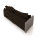 Sofá Living Montecarlo 2 Lugares Bipartido 212cm Pés em Madeira Veludo/PU Marrom/CinzaG33 - Gran Belo