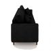 Sofá Living Montecarlo 2 Lugares Bipartido 212cm Pés em Madeira Veludo/PU Preto G33 - Gran Belo
