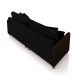 Sofá Living Montecarlo 2 Lugares Bipartido 212cm Pés em Madeira Veludo/PU Preto/Marrom G33 - Gran Belo