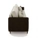 Sofá Living Montecarlo 3 Lugares Bipartido 232cm Pés em Madeira Veludo/PU Bege/Marrom G33 - Gran Belo