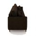 Sofá Living Montecarlo 3 Lugares Bipartido 232cm Pés em Madeira Veludo/PU Marrom G33 - Gran Belo
