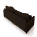 Sofá Living Montecarlo 3 Lugares Bipartido 232cm Pés em Madeira Veludo/PU Marrom G33 - Gran Belo