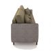 Sofá Living Montecarlo 3 Lugares Bipartido 252cm Pés em Madeira Veludo/PU Castor/Cinza G33 - Gran Belo