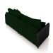 Sofá Living Montecarlo 3 Lugares Bipartido 252cm Pés em Madeira Veludo/PU Verde/Preto G33 - Gran Belo