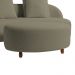 Sofá Living Sala de Estar Rocca 232cm com Puff Pés Madeira Linho Rústico Castor G92 - Gran Belo