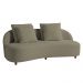 Sofá Living Sala de Estar Rocca 232cm com Puff Pés Madeira Linho Rústico Castor G92 - Gran Belo