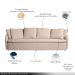 Sofá Living Sala de Estar Toscana 270cm 3 Lugares Veludo Luxo Bege G92 - Gran Belo