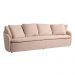 Sofá Living Sala de Estar Toscana 270cm 3 Lugares Veludo Luxo Bege G92 - Gran Belo