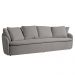 Sofá Living Sala de Estar Toscana 270cm 3 Lugares Veludo Luxo Cinza G92 - Gran Belo