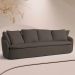 Sofá Living Sala de Estar Toscana 270cm 3 Lugares Veludo Luxo Marrom G92 - Gran Belo