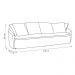 Sofá Living Sala de Estar Toscana 270cm 3 Lugares Veludo Luxo Marrom G92 - Gran Belo
