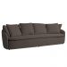 Sofá Living Sala de Estar Toscana 270cm 3 Lugares Veludo Luxo Marrom G92 - Gran Belo