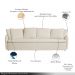 Sofá Living Sala de Estar Toscana 270cm 3 Lugares Veludo Luxo Off White G92 - Gran Belo
