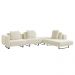 Sofá Modulado Sala de Estar Carmen 712cm Pés de Ferro Linho Rústico Off White G92 - Gran Belo