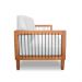 Sofá Namoradeira 2 Lugares Sala de Estar Pés Madeira Maciça Corda Náutica Preta 160cm Manila PU Branco G63 - Gran Belo