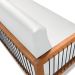 Sofá Namoradeira 2 Lugares Sala de Estar Pés Madeira Maciça Corda Náutica Preta 160cm Manila PU Branco G63 - Gran Belo