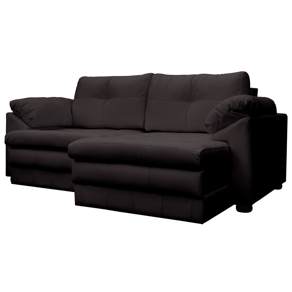 Sofá Retrátil 2 Lugares Bipartido Sala de Estar Piece 175cm Couro Marrom G58 - Gran Belo