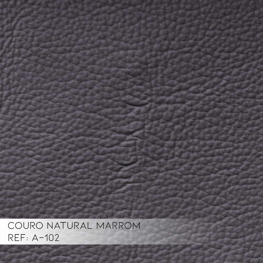 Sofá Retrátil 2 Lugares Bipartido Sala de Estar Piece 175cm Couro Marrom G58 - Gran Belo