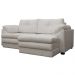 Sofá Retrátil 2 Lugares Bipartido Sala de Estar Piece 175cm Couro Off White G58 - Gran Belo