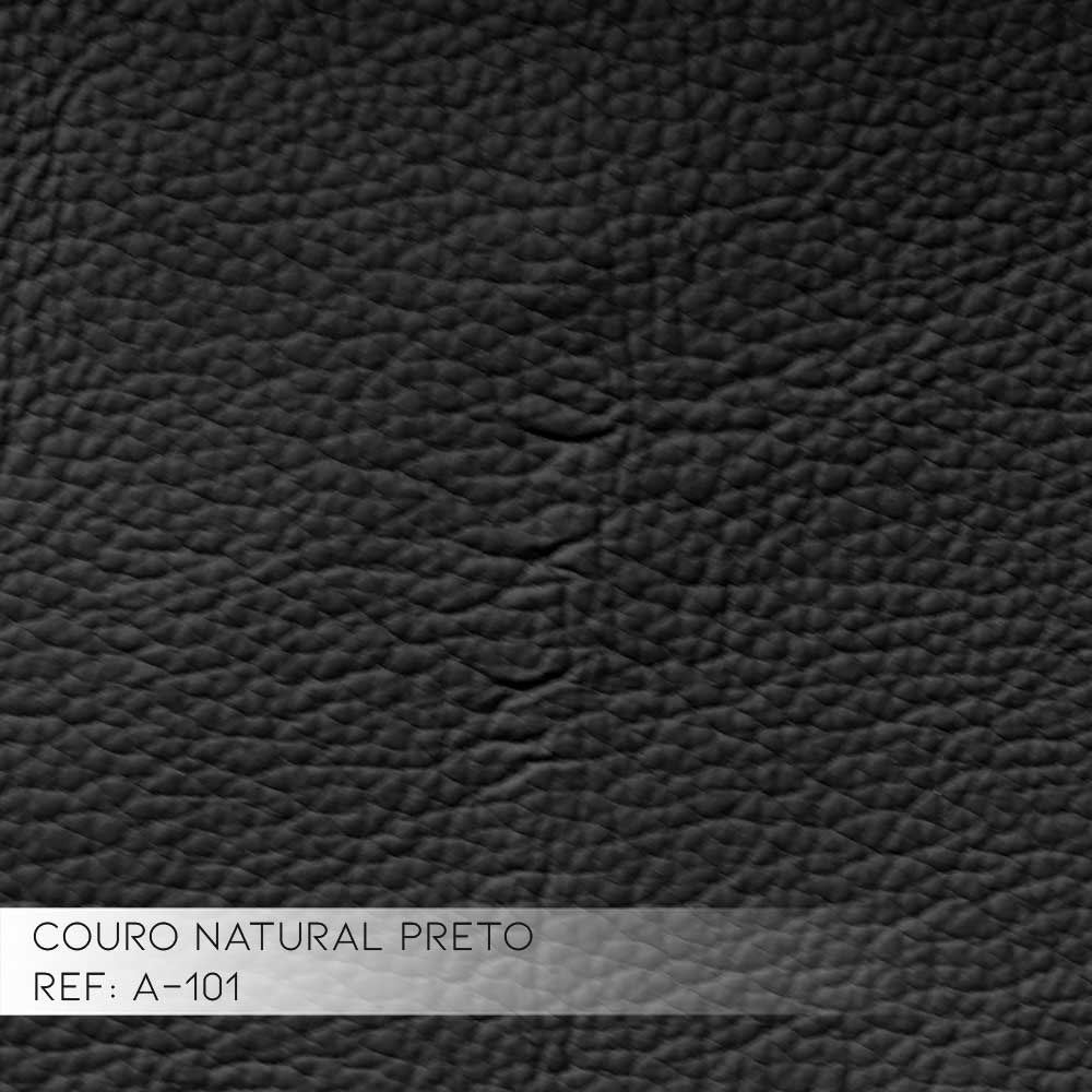 Sofá Retrátil 2 Lugares Bipartido Sala de Estar Piece 175cm Couro Preto G58 - Gran Belo