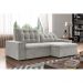 Sofá Retrátil 214 cm Sala de Estar Gabi Suede Cinza G52 - Gran Belo
