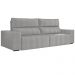 Sofá Retrátil 214 cm Sala de Estar Leonel Suede Cinza G52 - Gran Belo