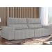 Sofá Retrátil 214 cm Sala de Estar Leonel Suede Cinza G52 - Gran Belo