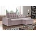 Sofá Retrátil 254 cm Sala de Estar Gabi Suede Rosê G52 - Gran Belo