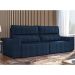 Sofá Retrátil 254 cm Sala de Estar Leonel Suede Azul Marinho G52 - Gran Belo