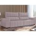 Sofá Retrátil 254 cm Sala de Estar Leonel Suede Rosê G52 - Gran Belo