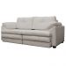 Sofá Retrátil 3 Lugares Bipartido Sala de Estar Piece 215cm Couro Off White G58 - Gran Belo