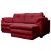 Sofá Retrátil 3 Lugares Bipartido Sala de Estar Piece 215cm Couro Vermelho - Gran Belo