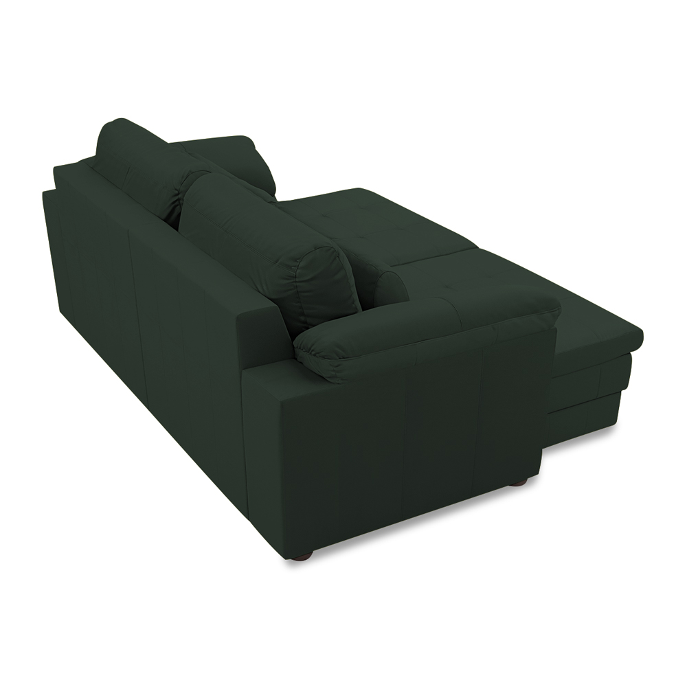 Sofá Retrátil Elétrico Sala de Estar Nolan Bipartido 175cm Conforto Premium em Couro Verde G58 - Gran Belo