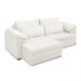 Sofá Retrátil Elétrico Sala de Estar Nolan Bipartido 215cm Conforto Premium em Couro Branco G58 - Gran Belo