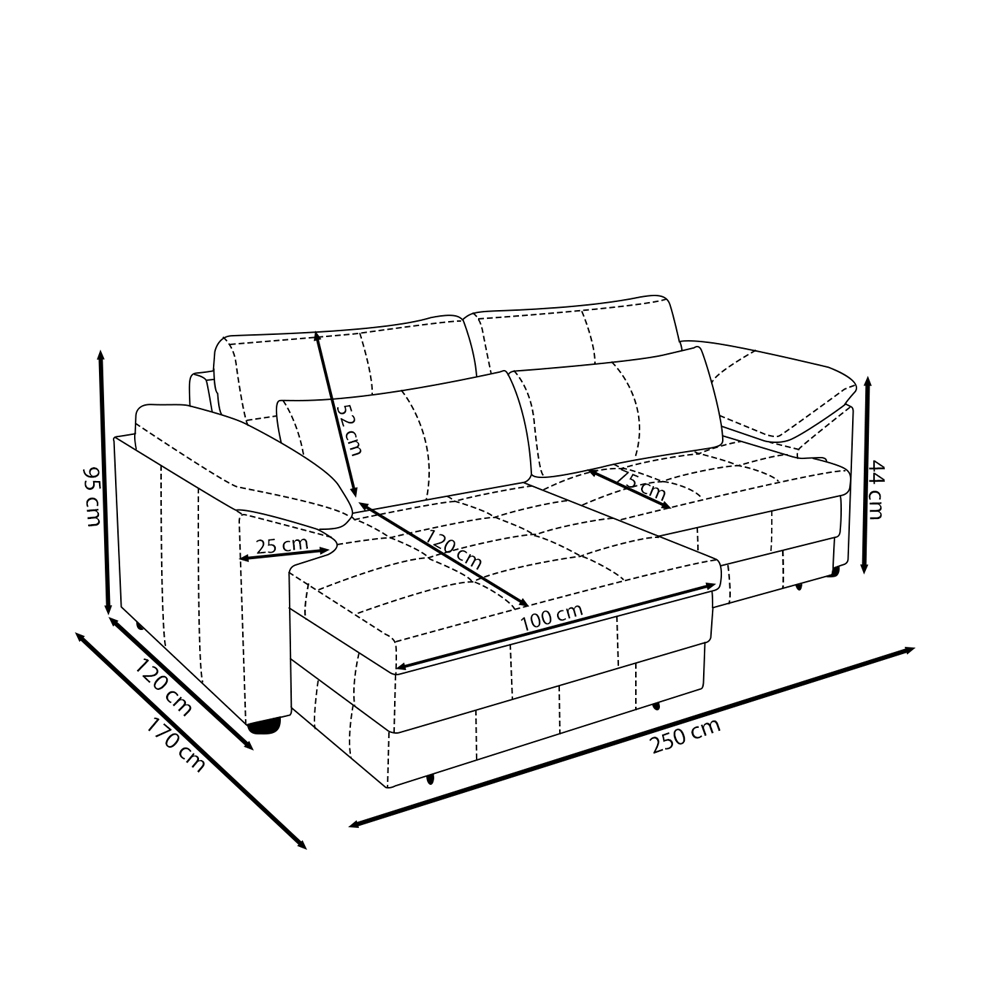 Sofá Retrátil Elétrico Sala de Estar Nolan Bipartido 250cm Conforto Premium em Couro Bege G58 - Gran Belo